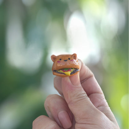 Cat Bun Hamburger Pin